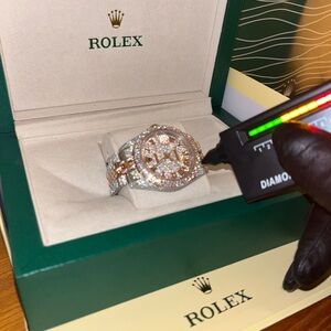 Two Tone Rolex Date Just Swiss Movement